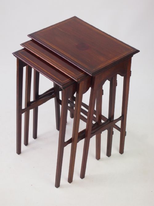 Small Edwardian Mahogany Nest of Tables