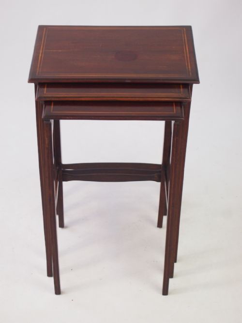 fig 1. Small Edwardian Mahogany Nest of Tables