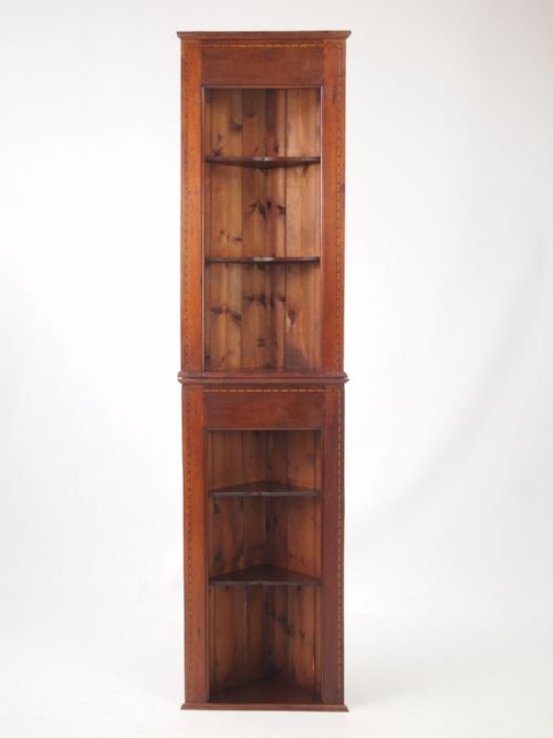 Pair Edwardian Hanging Corner Cabinets