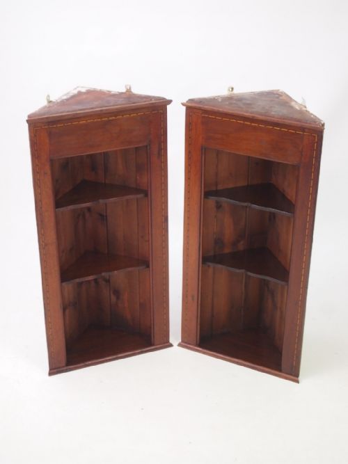 fig 1. Pair Edwardian Hanging Corner Cabinets