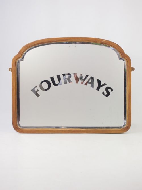 Pub Mirror Etched Wih “Fourways”