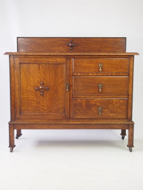 Edwardian Oak Cupboard with Drawers