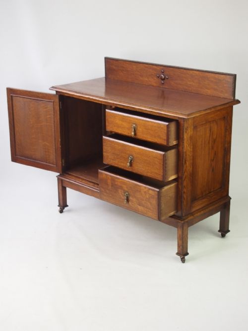 fig 1. Edwardian Oak Cupboard with Drawers