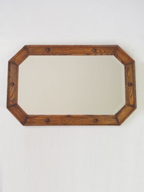 Oak Framed Mirror or Overmantle Mirror