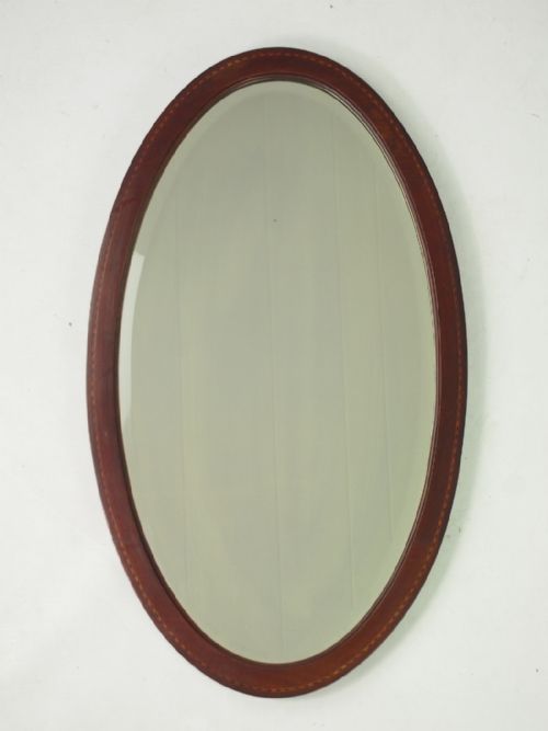 fig 1. Edwardian Oval Mahogany Framed Mirror