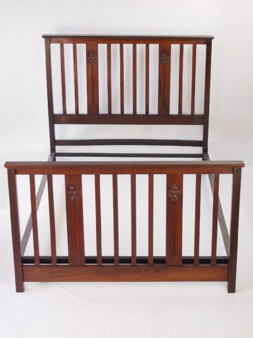 Edwardian Walnut Standard Double Bed