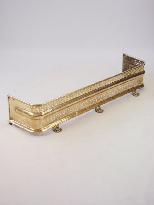Brass Fire Fender with Lions Paw Feet