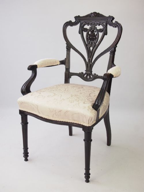 Edwardian Desk Chair or Open Armchair