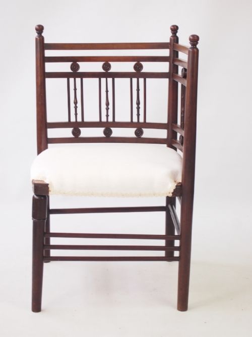 fig 1. Edwardian Arts & Crafts Mahogany Corner Chair