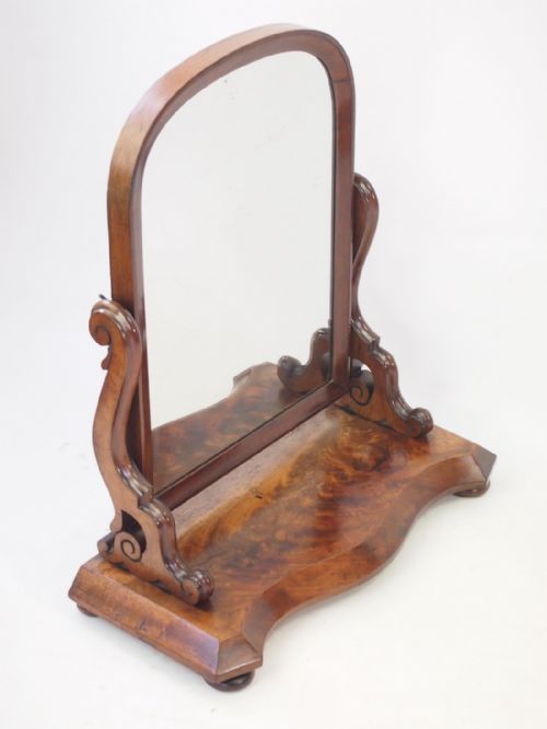 Victorian Mahogany Toilet Mirror with Label