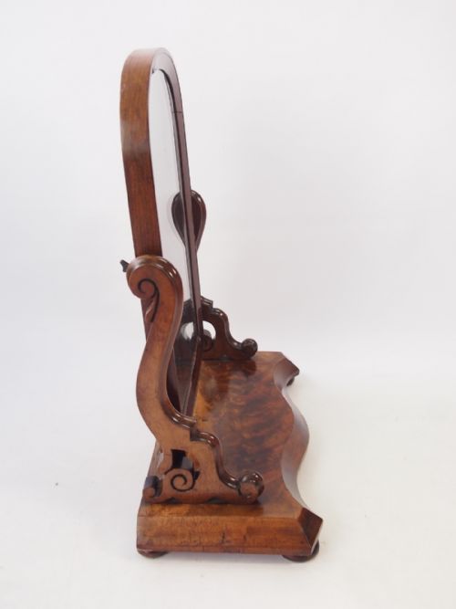 fig 1. Victorian Mahogany Toilet Mirror with Label