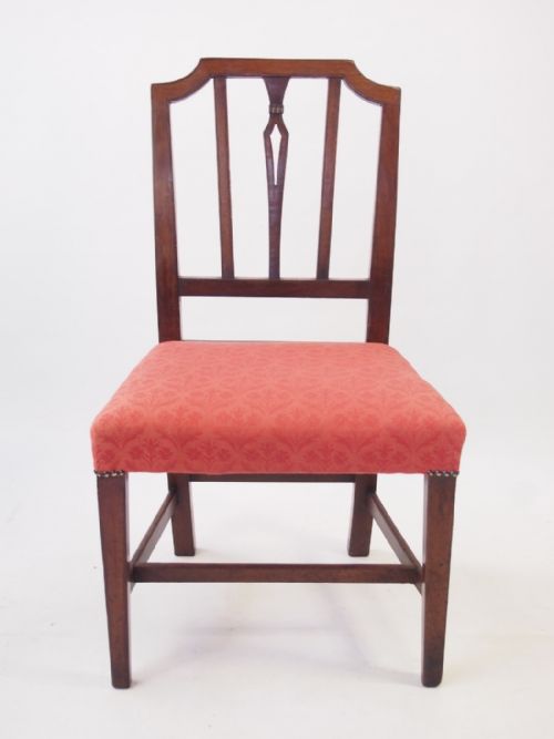 fig 1. Pair of Small Antique Georgian Mahogany Side Chairs
