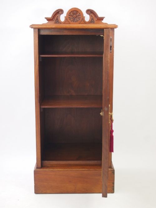 fig 1. Tall Antique Edwardian Bedside Cabinet or Cupboard