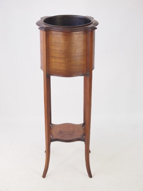 fig 1. Edwardian Mahogany & Inlaid Jardinière or Plant Stand