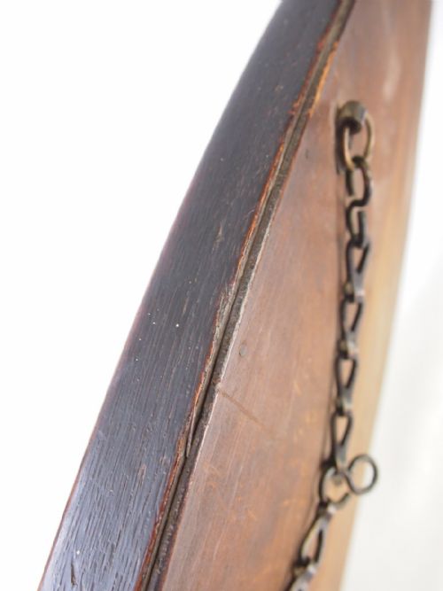 fig 1. Large Oval Oak Framed Mirror
