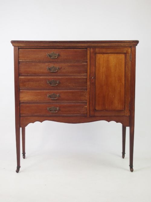 Edwardian Mahogany Music Cabinet