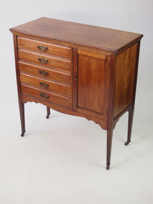 fig 1. Edwardian Mahogany Music Cabinet