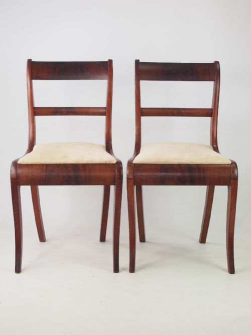 Pair Antique Regency Side Chairs