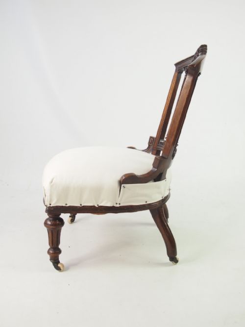 fig 1. Small Victorian Bedroom Chair or Dressing Table Chair