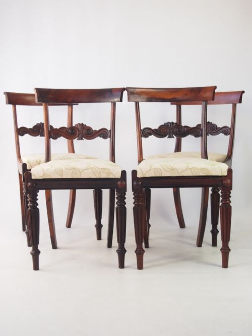 Set 4 William IV Rosewood Dining Chairs