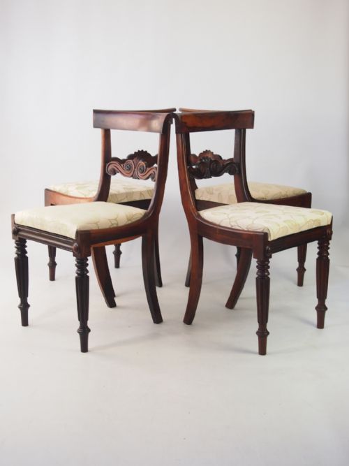 fig 1. Set 4 William IV Rosewood Dining Chairs