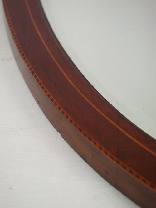fig 1. Large Edwardian Oval Mahogany Mirror