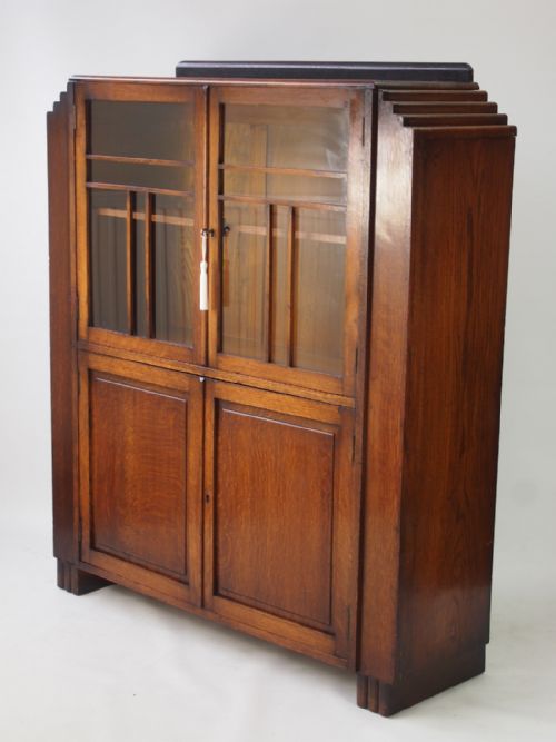 Art Deco Oak Bookcase