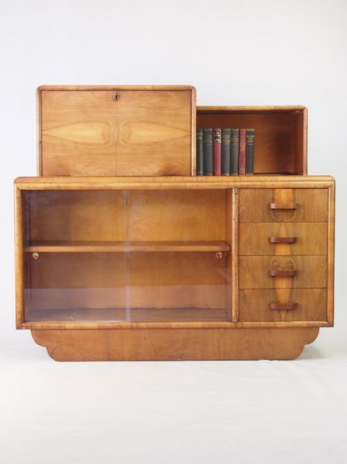 Art Deco Walnut Side Cabinet