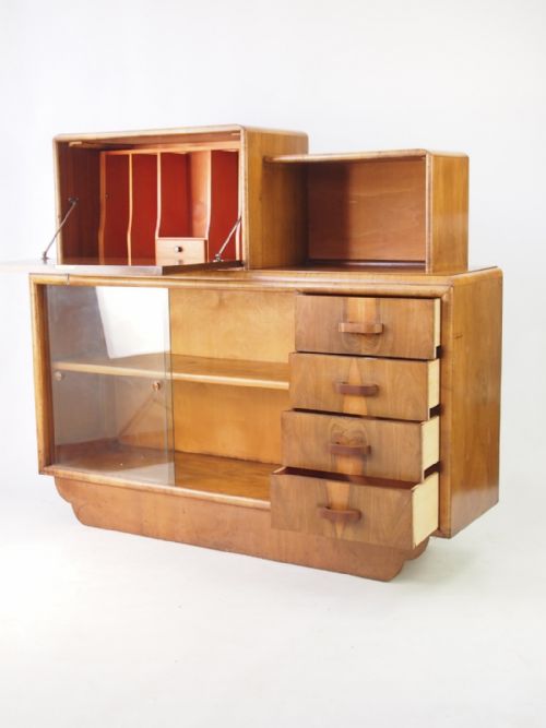fig 1. Art Deco Walnut Side Cabinet