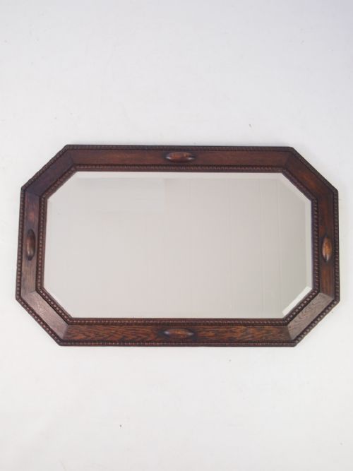 fig 1. Oak Framed Mirror or Overmantle