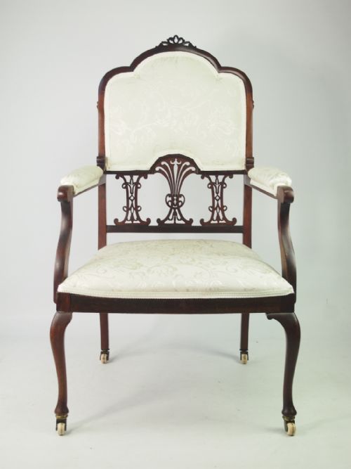 Edwardian Mahogany Armchair or Bedroom Chair