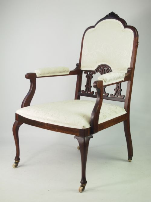 fig 1. Edwardian Mahogany Armchair or Bedroom Chair