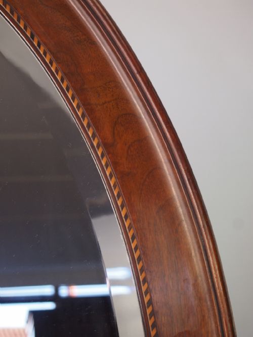 fig 1. Large Antique Edwardian Oval Mirror