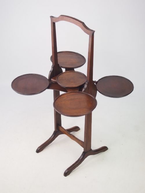 Mahogany Folding Cake Stand "The Monoplane"