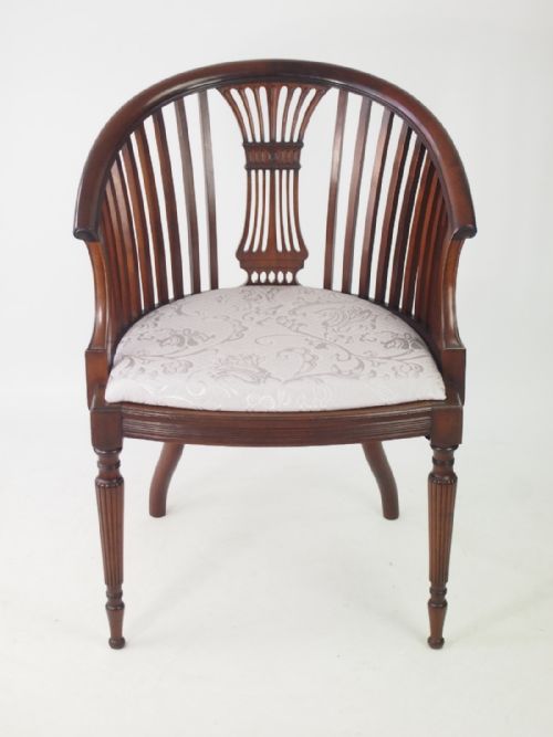 Edwardian Mahogany Tub Chair