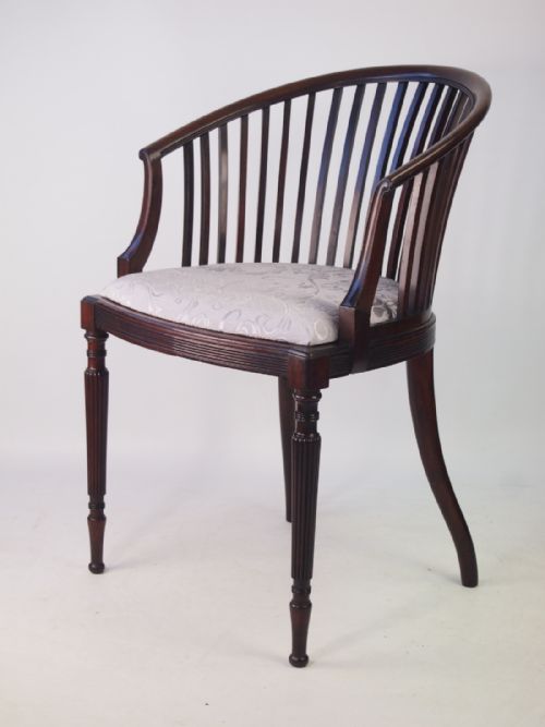 fig 1. Edwardian Mahogany Tub Chair