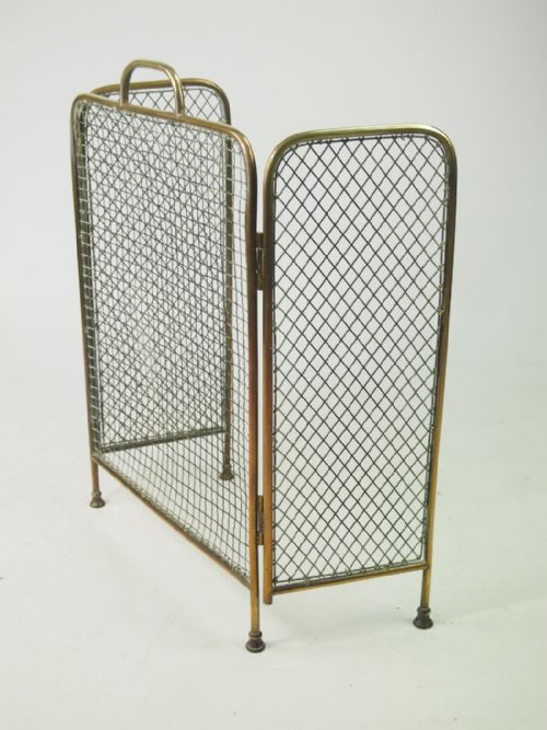 Edwardian Folding Brass Fire Guard