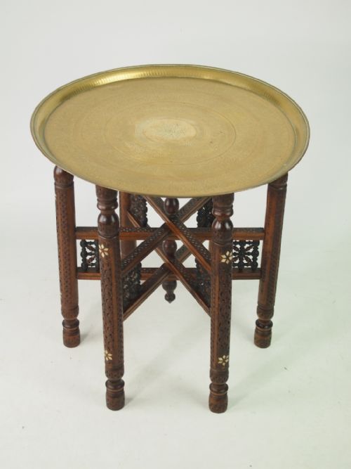 Berber Benares Brass Tray Top Coffee Table