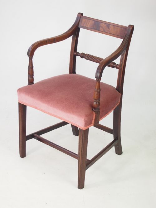 fig 1. Antique Regecny Open Armchair or Desk Chair