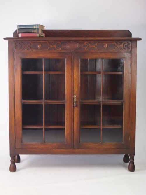 Antique Edwardian Oak Bookcase