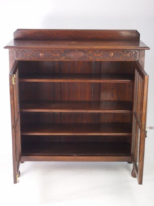 fig 1. Antique Edwardian Oak Bookcase