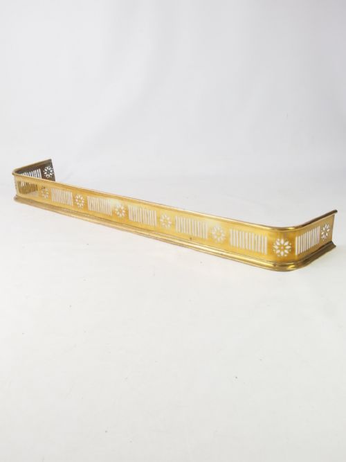 Victorian Arts & Crafts Pierced Brass Fire Fender