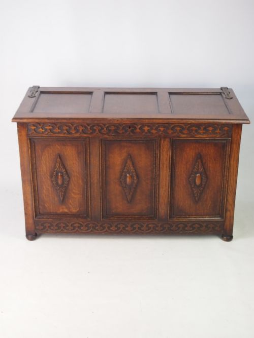 Edwardian Oak Blanket Chest or Coffer