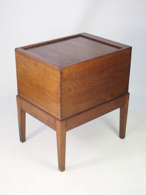 Oak Tambour Top Filing Cabinet