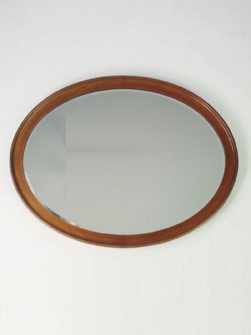 Small Oval Mahogany Mirror