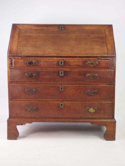 Small Georgian Oak Bureau (3ft Wide)