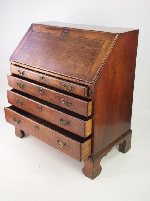 fig 1. Small Georgian Oak Bureau (3FT Wide)