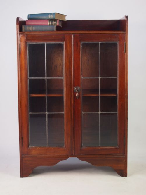 fig 1. Small Antique Edwardian Mahogany Bookcase