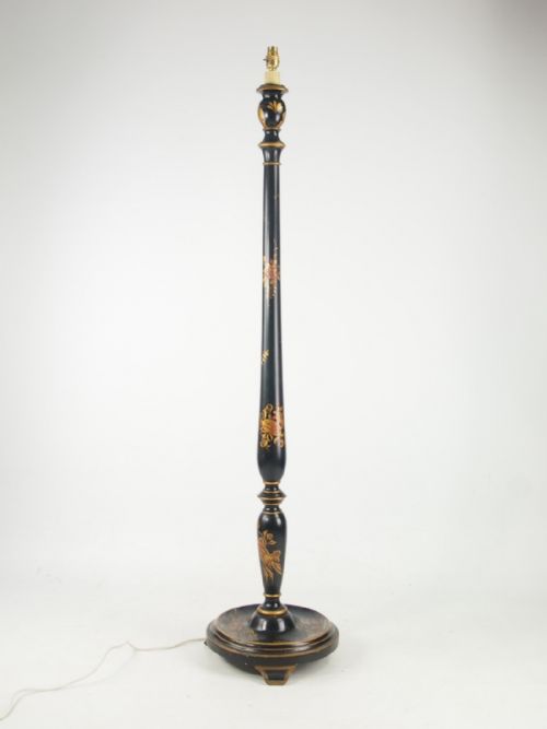 Black Chinoiserie Standard Lamp