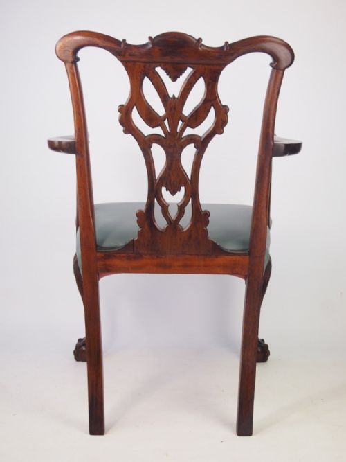 fig 1. Edwardian Mahogany “Chippendale” Desk Chair